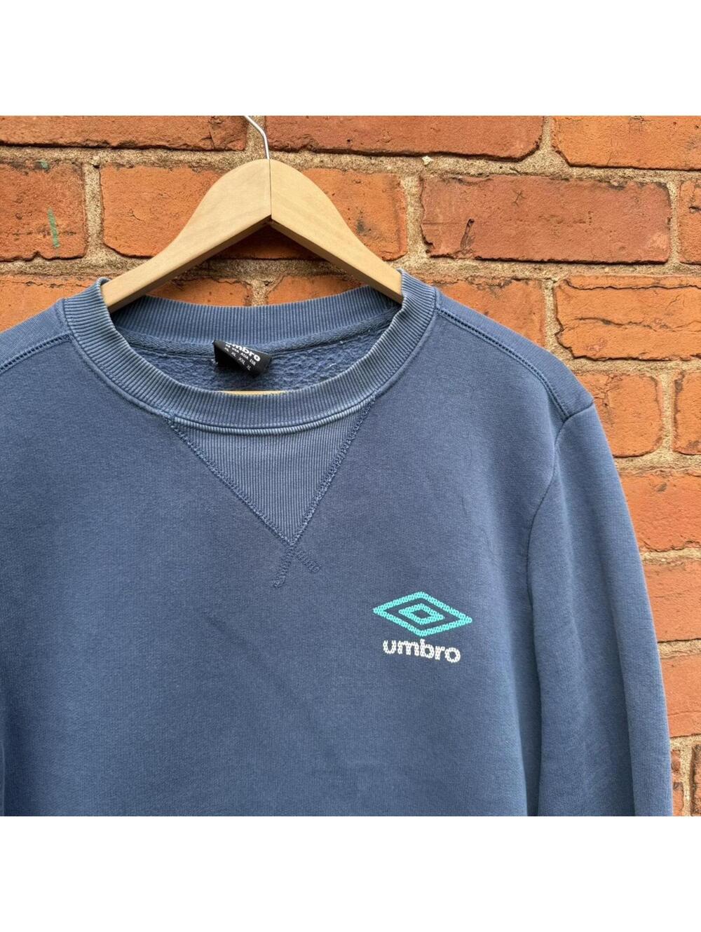 Umbro Navy Blue Crewneck Sweatshirt with Teal Logo